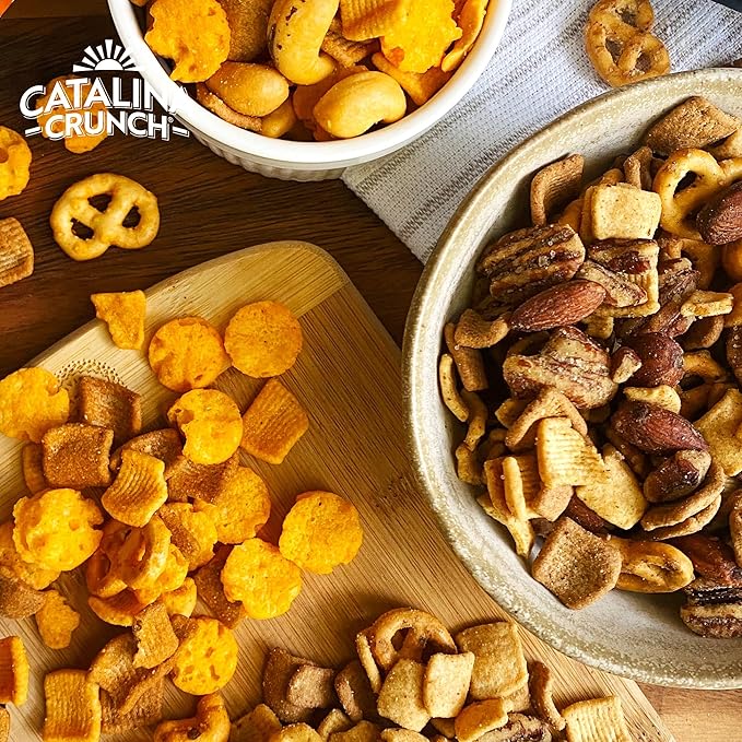 Catalina Crunch Protein Snack Mix with Cheese Crisps | 10g Protein, 1g Sugar per Serving | Good Source of Fiber, Keto, Gluten Free | Variety Pack 4 Flavors (Pack of 4) - Packaging May Vary