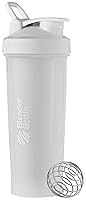 BlenderBottle Classic V2 Shaker Bottle Perfect for Protein Shakes and Pre Workout, 32-Ounce, White