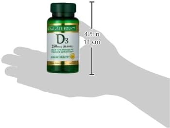 Nature's Bounty Vitamin D for Immune Support, Vitamin D Provides Immune Support and Promotes Healthy Bones, 10000IU, 72 Softgels (Pack of 2)