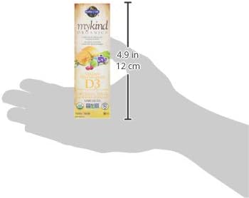 Garden of Life Organics Vegan Vitamin D3 for Women and Men,Liquid 1000 IU Per Spray,D3 Plus Omegas - Vanilla Flavor - 125 Servings - 2fl oz Liquid Whole Food Vitamin Supplement,(Pack of 2)