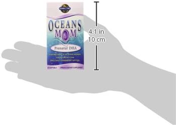 Garden of Life Oceans Mom Prenatal Fish Oil DHA, Omega 3 Supplement - Strawberry, 350mg Prenatal DHA Pregnancy Fish Oil Support for Mamas, Babys Brain & Eye Development, 30 Small Softgels(Pack of 2)