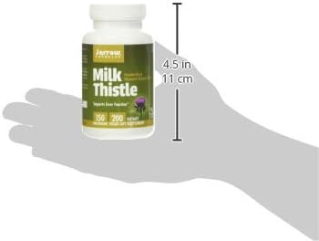 Jarrow Formulas Milk Thistle Supplement 150 mg 30:1 Milk Thistle Extract Standardized to 80% Total Flavonoids,Dietary Supplement for Liver Function Support, 200 Veggie Capsules for 200 Day,(Pack of 2)