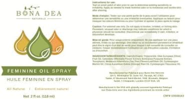 Feminine Spray for Women – All Natural Yoni Oil Deodorant & Moisturizer, Organic Essential Oils, Chemical-Free, Sensitive Vaginal Care | 2 oz Spray