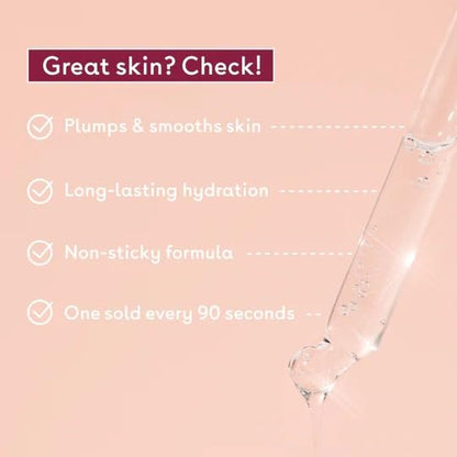 Q+A Hyaluronic Acid Facial Serum (30ml), Natural Hydrating Face Serum, for Plump Skin, Anti Ageing, Fragrance Free, Delivers Deep, Lasting Hydration, Rehydrates and Softens the Skin