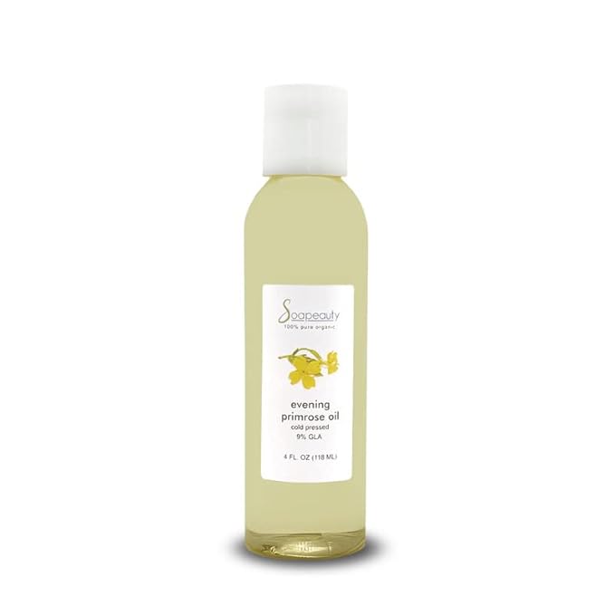 Soapeauty Evening Primrose Oil Cold-Pressed and Cold-Filtered Natural Oil. Evening Primrose Oil Contains high Level (9%) of The Essential Fatty Acid Gamma-Linolenic Acid (4 OZ)
