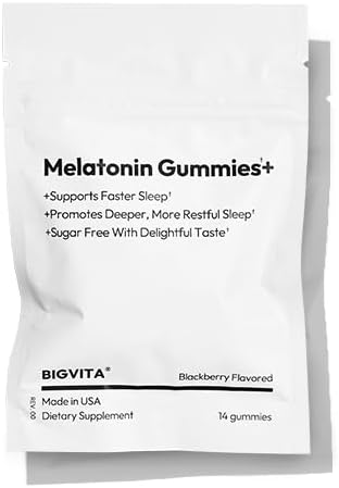 BIGVITA Melatonin Gummies+ | Natural Sleep Support with L-Theanine, Chamomile & Botanicals, Rest & Recharge
