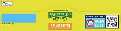 Nature Valley Biscuit Sandwiches, Peanut Butter, Snack Bars, 10 Bars, 13.5 oz (Pack of 2)
