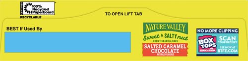 Nature Valley Granola Bars, Sweet Salty Nut, Salted Caramel Chocolate, 6 ct, 7.2 OZ