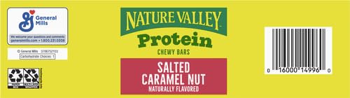 Nature Valley Protein Chewy Snack Bars, Salted Caramel Nut, 15 Bars, 21.3 oz
