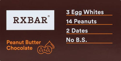 RXBAR Protein Bars, Protein Snack, Snack Bars, Peanut Butter Chocolate, 22oz Box (12 Count) (Pack of 2)