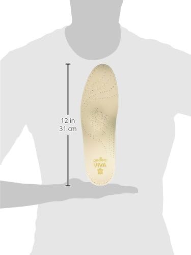 Pedag Viva | Leather Arch Support Inserts | Handmade in Germany | Plantar Fasciitis Relief | Heel Cushion | Activated Charcoal Odor Control | Metatarsal Support Pad | Tan | Men US 12/ EU 45