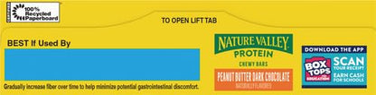 Nature Valley Protein Chewy Snack Bars, Peanut Butter Dark Chocolate, 5 Bars, 7.1 oz