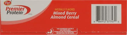 Premier Protein Mixed Berry Almond Cereal, Protein Cereal Flakes Mixed with Dried Berries and Sliced Almonds, Contains 20g of Protein Per Serving, 9 OZ Box (Pack of 2)