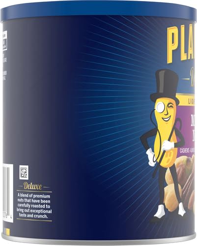 PLANTERS Deluxe Lightly Salted Mixed Nuts, Party Snacks, Plant-Based Protein 15.25oz (1 Canister) (Pack of 2)