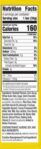 Nature Valley Sweet and Salty Nut Granola Bars, Dark Chocolate Peanut Almond, 6 Bars, 7.2 oz