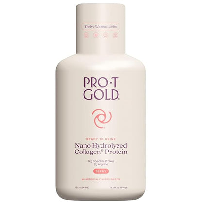 ProT GOLD Berry Sugar Free Liquid Protein Shot - 16oz Anti Aging. Proven to Boost Immunity. Formula Trusted by 4,000+ Medical Facilities for Complete Protein Nutrition and Proven 2X Faster Healing