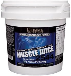 Ultimate Nutrition Muscle Juice, Weight Gain Drink Mix - Mass Gainer Workout Powder for Men & Women - Supplement for Lean Muscle Growth & Immune Support with 55g Protein - Vanilla, 13.2lb