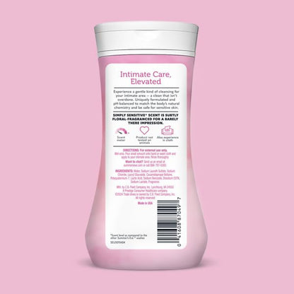 Summer's Eve Simply Sensitive Cleansing Wash for Sensitive Skin 9 oz (Pack of 2)
