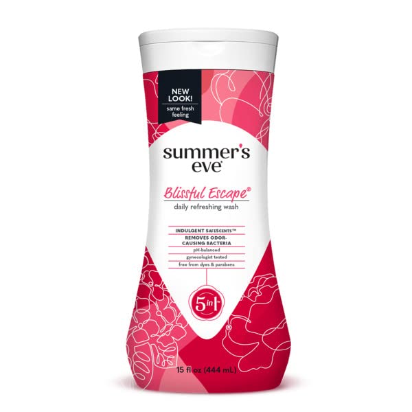 Summer's Eve Blissful Escape Daily Refreshing Feminine Wash, Removes Odor, pH balanced, 15 fl oz. (Pack of 6)