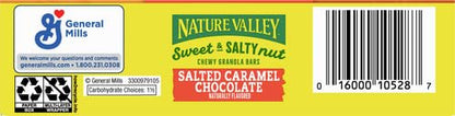 Nature Valley Granola Bars, Sweet Salty Nut, Salted Caramel Chocolate, 6 ct, 7.2 OZ