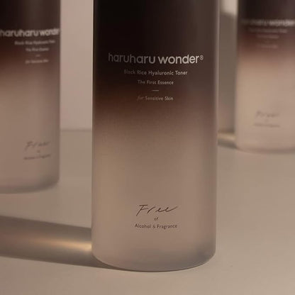 haruharu Wonder Black Rice Hyaluronic Toner for Sensitive Skin, Alcohol Free, Fragrance Free, Deep Hydration, Glass Skin, Korean Skincare, Vegan, Cruelty-Free, 10.1 fl.oz