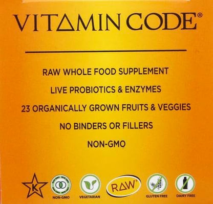 Garden of Life Vitamin D,Vitamin Code Raw D3,Vitamin-D 2,000 IU,Raw Whole Food D3 Supplements with Chlorella,Fruit,Veggies & Probiotics for Bone & Immune Health,120 Vegetarian Capsules,(Pack of 2)