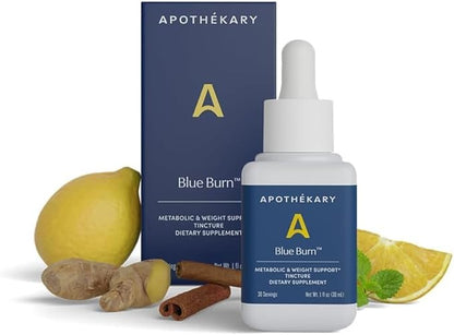 Apothékary Metabolic Duo Herbal Supplement Liquid Drops, Contains Blue Burn 30 Servings and Sugar Kick 30 Servings, Support Metabolism, Weight Support and Healthy Blood Sugar, 60 Servings