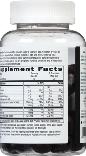 Nature's Way Kids Cool & Calm Gummies,Supports a Calm Mood in Kids Ages 8+*,Lemon Balm,Magnesium,Vitamin B6,L-Theanine,Grape Flavored,Vegetarian,(Packaging May Vary),40 Count (Pack of 2)