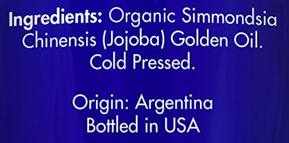 Organic, Jojoba Oil, for Skin, Hair, Face, Nails – 100% Pure, Jojoba Oil, Cold Pressed, Unrefined, by Zongle Therapeutics, 4 OZ