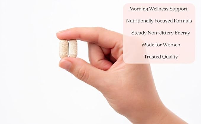Mister Jones Rise & Shine – Morning Wellness Supplement for Women – B Vitamins & Herbal Extracts for Daily Energy Metabolism and Focus – Gentle, Low-Caffeine Formula