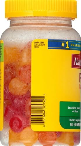 Nature Made Fiber 6 g, Dietary Supplement for Digestive Health Support, 90 Fiber Gummies, 30 Day Supply