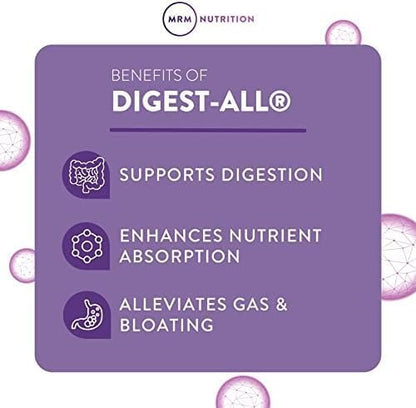 MRM Nutrition Digest-All Digestive Enzymes - Digestion and Absorption Support for Women & Men, Contains Enzymes and Herbs to Support Digestion, 100% Vegetarian & Gluten-Free - 50 Servings
