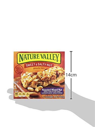 Nature Valley Granola Bars Sweet and Salty Nut Roasted Mixed Nut, 1.2 Oz, 6 Ct (Pack of 2)