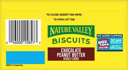 Nature Valley Biscuit Sandwiches, Chocolate Peanut Butter Snacks, 5 ct, 6.75 OZ (Pack of 2)