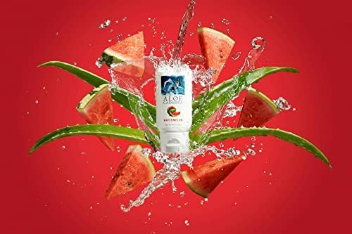 Aloe Cadabra Flavored Personal Lubricant and Vaginal Moisturizer, Organic Edible Aloe Lube for Men, Women and Couples, Non-Staining, pH Balanced, Toy Compatible (Watermelon, 2.5 Ounces, 1 Pack)