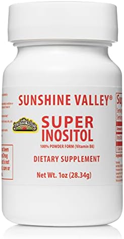 Sunshine Valley® Super Inositol Powder – Dietary Supplement, Wellness & Healthy Lifestyle – Unflavored Powder – 1 oz