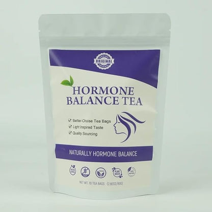 Hormone Balance Tea for Women Support Menstrual Cycle & Help to Get Pregnant Fast, 10 Loose Leaf Teabags for Fertility and Ovulation