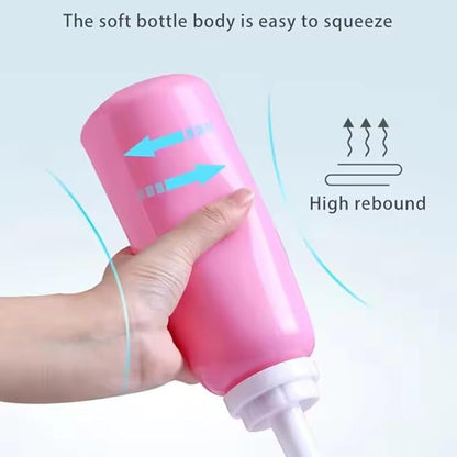 Peri Bottle for Postpartum Care 500ml – Portable Travel Bidet with Angled Nozzle & Soft Tip, Feminine Hygiene Wash Bottle, Perineal Recovery Essentials, Intimate Cleansing Spray 17oz.