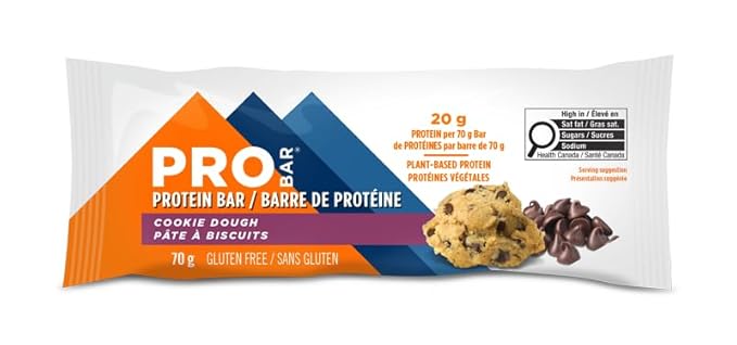 PROBAR - PROTEIN Bar, Cookie Dough, Non-GMO, Gluten-Free, Healthy, Plant-Based, Whole-Food Ingredients, Natural Energy (12 Count)