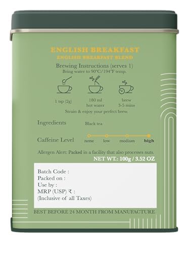 Luxmi Estates Tale of Two Estates English Breakfast Tea 100g/3.52oz (50 Cups) | Darjeeling Assam Black Tea Blend | Smooth Robust Caffeinated