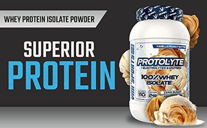 VMI Sports | ProtoLyte Whey Isolate Protein Powder | Low Calorie Whey for Weight Loss and Muscle Gain | Digestive Enzymes | Non-GMO (1.6 lb, Vanilla Peanut Butter)