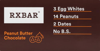 RXBAR Protein Bars, Protein Snack, Snack Bars, Peanut Butter Chocolate, 22oz Box (12 Count) (Pack of 2)