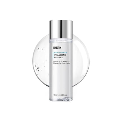 ROVECTIN Aqua Hyaluronic Essence – Hydrating Essence Toner with 7-Layer Hyaluronic Acid Complex & Niacinamide for Deep Moisturizing, Plumping, and Soothing | Vegan Korean Skincare (3.38 fl oz)