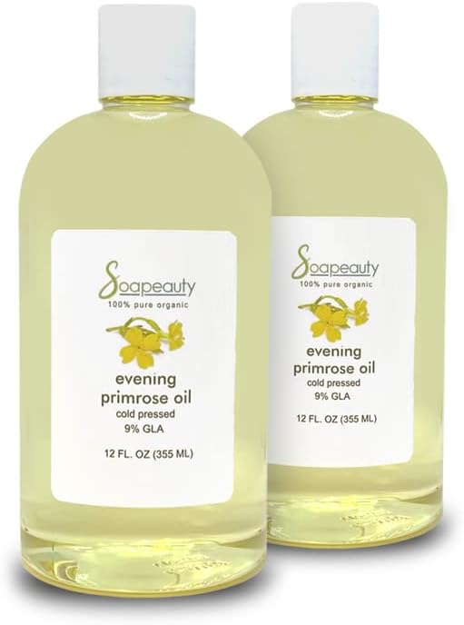 Soapeauty Evening Primrose Oil Cold-Pressed and Cold-Filtered Natural Oil. Evening Primrose Oil Contains high Level (9%) of The Essential Fatty Acid Gamma-Linolenic Acid (24 OZ)