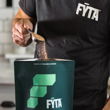 FYTA - Vanilla Protein Powder Plant Based with Better Taste & Texture Than Whey Protein - Non-GMO & Dairy Free Protein Powder Vegan for Women & Men - Caramel Vanilla 630g
