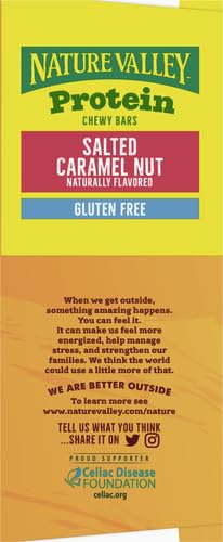 Nature Valley Protein Chewy Snack Bars, Salted Caramel Nut, 15 Bars, 21.3 oz