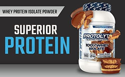 VMI Sports | ProtoLyte Whey Isolate Protein Powder | Low Calorie Whey for Weight Loss and Muscle Gain | Digestive Enzymes | Non-GMO (1.6 lb, Chocolate Peant Butter)