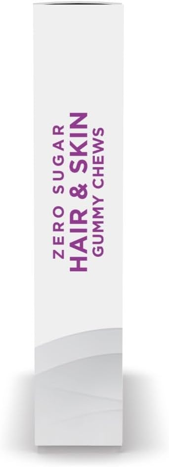 Nordic Naturals Zero Sugar Hair & Skin Gummy Chews, Strawberry Lemonade - 27 Gummy Chews - Biotin + GLA from Borage Oil - Promotes Healthy Balance of Fats in Skin - Non-GMO - 27 Servings