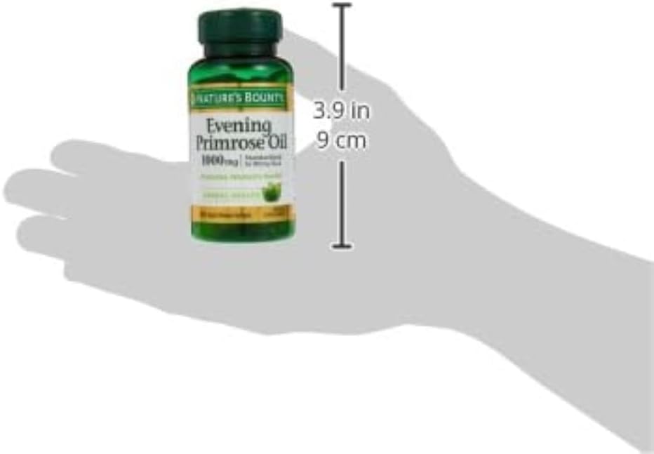 Nature's Bounty Primrose Oil 1000mg, Promotes Women's Health, Herbal Supplement, Gluten Free, Rapid Release,60 Softgels (Pack of 3)