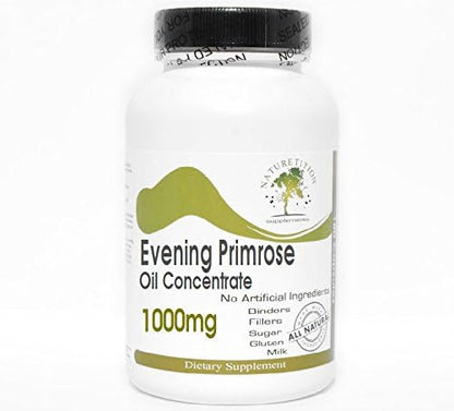 Evening Primrose Oil Concentrate 1000mg ~ 200 Capsules - No Additives ~ Naturetition Supplements